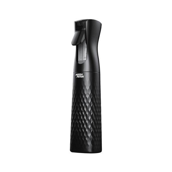 NISHMAN Sprühflasche schwarz 300 ml für Salon & Zuhause