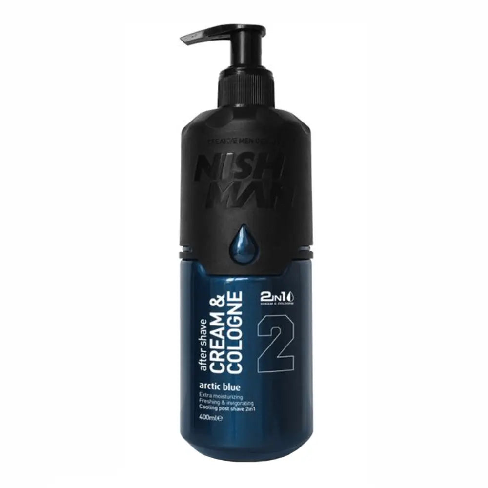 NISHMAN 02 Aftershave-Creme Arctic Blue 400 ml XL