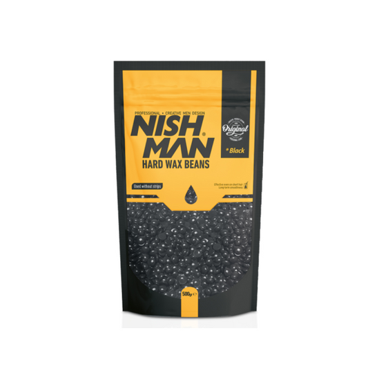 NISHMAN Heißwachs Perlen elastisch 500 g – Black