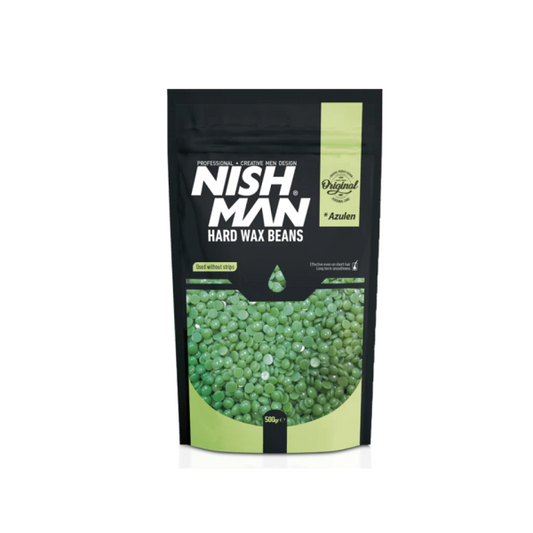 NISHMAN Heißwachs Perlen elastisch 500 g – Azulen