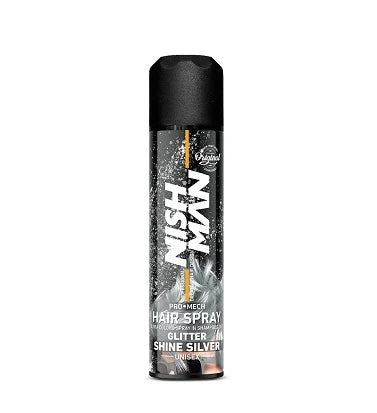 NISHMAN Color Haarspray 150 ml – Shine Silver Glitter