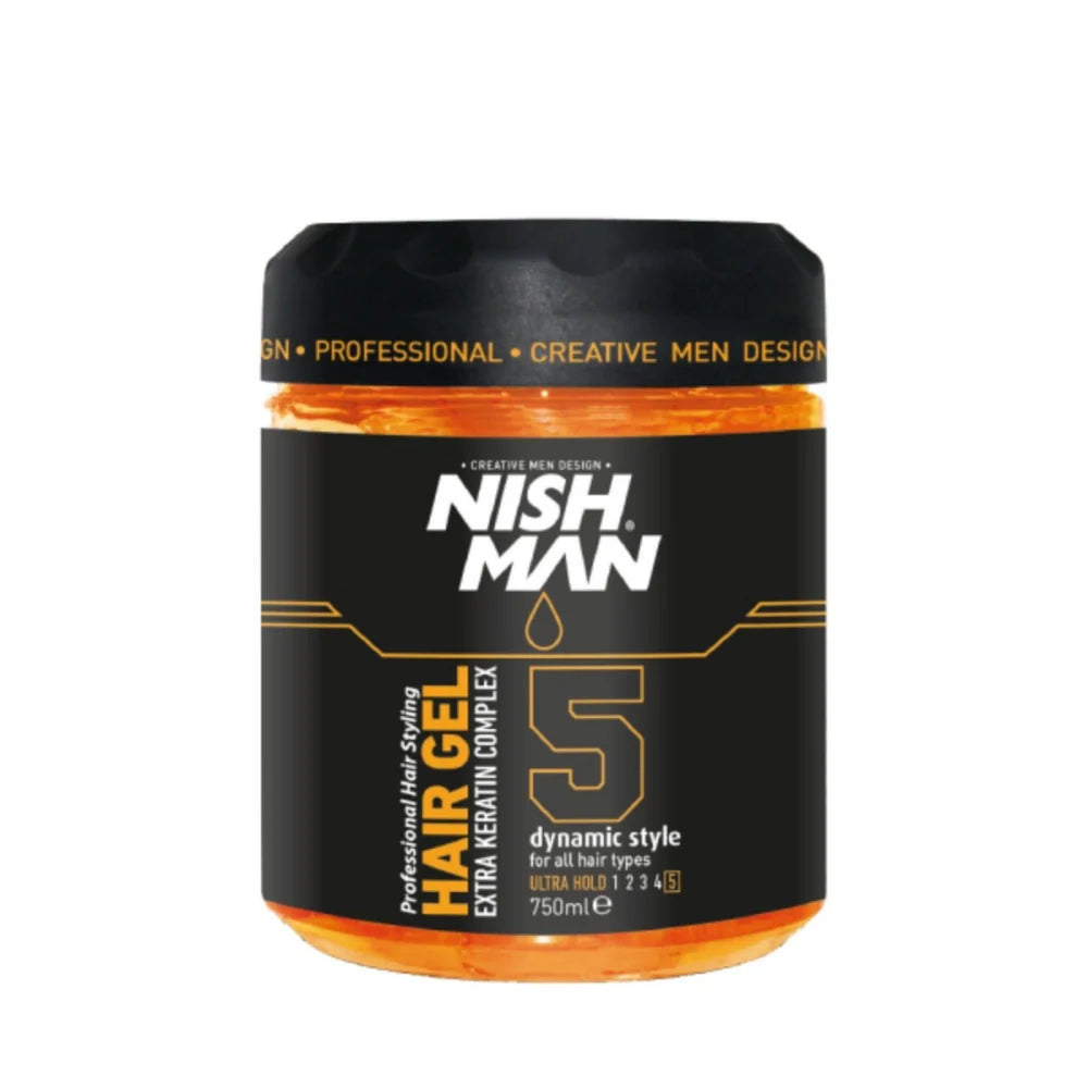 NISHMAN Haargel Dynamic Style 750 ml - Ultra Halt 5, Glanz