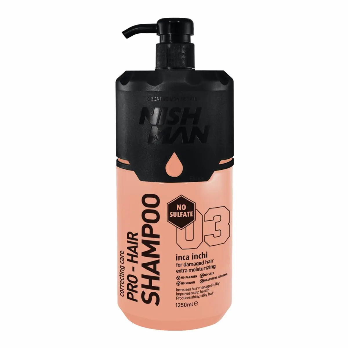 NISHMAN 03 Shampoo Inca Inchi 1250 ml strapaz. Haar